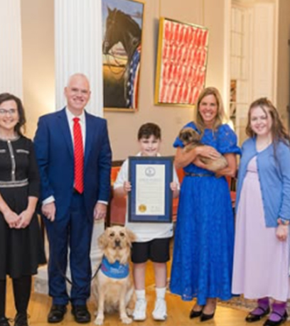 Charlie and his service dog, Wendy