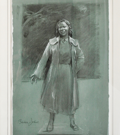 un boceto preliminar del monumento de Barbara Johns.