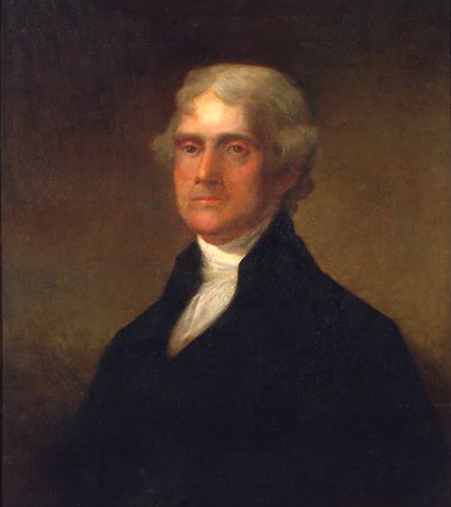 un retrato de Thomas Jefferson